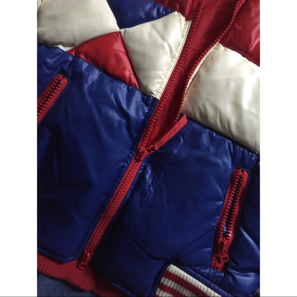 Down Winter Snow or Ski Diesel Puffer Parka Red Blue White Jacket Cool 😎 Style - Picture 5 of 9